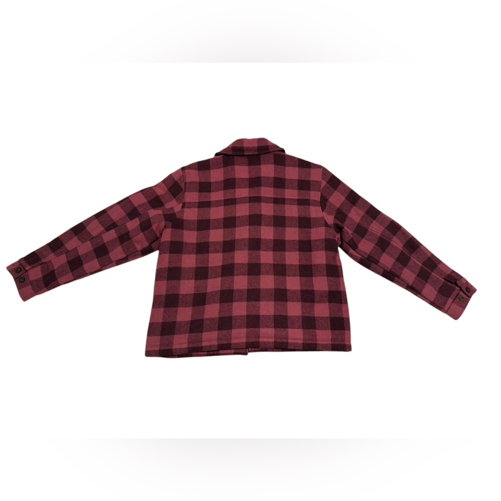 Women’s Mulberry Woolrich Pink and Burgundy Buffalo Plaid Jacket Size Medium - Picture 6 of 9